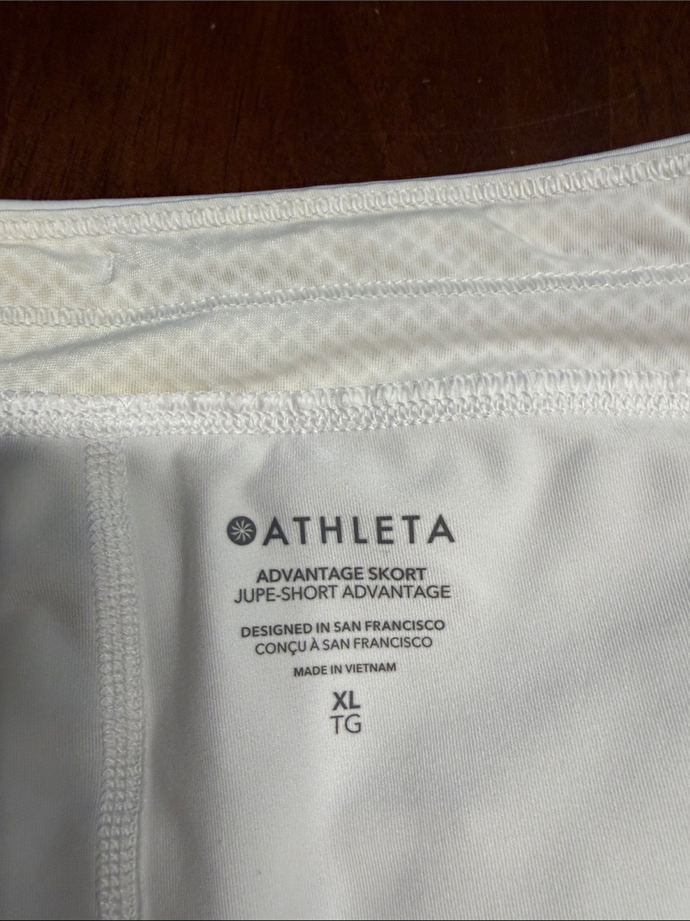 Athleta White Circle Skirt with Built-In Shorts - Picture 2 of 8